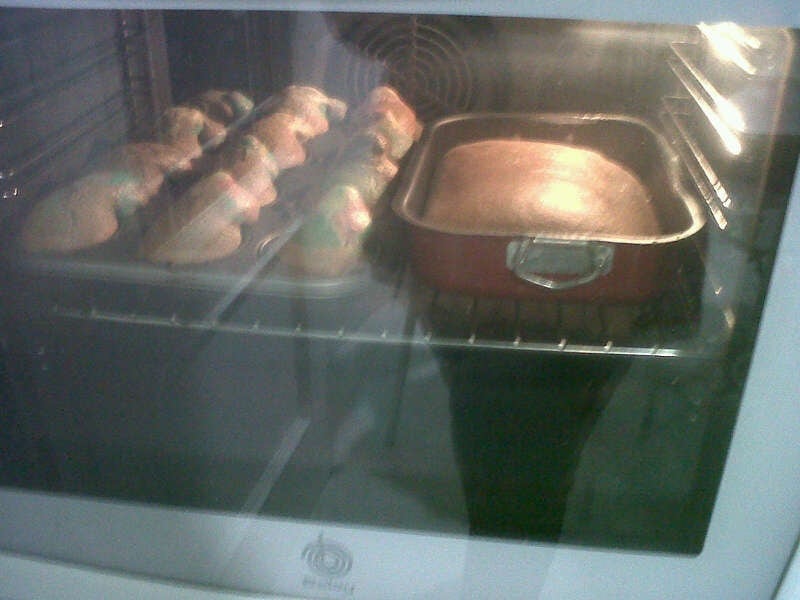 Horneando cupcakes...