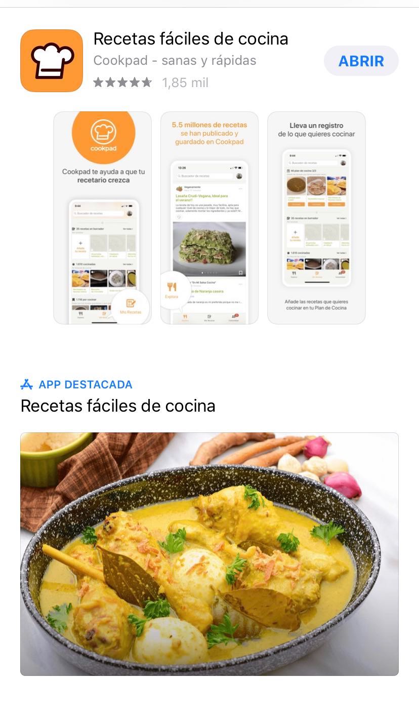 Cookpad Recetas ¡¡App recomendada hoy en Apple Store!! | Blog de Cookpad